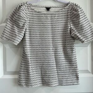 Chic Black and White Striped Top